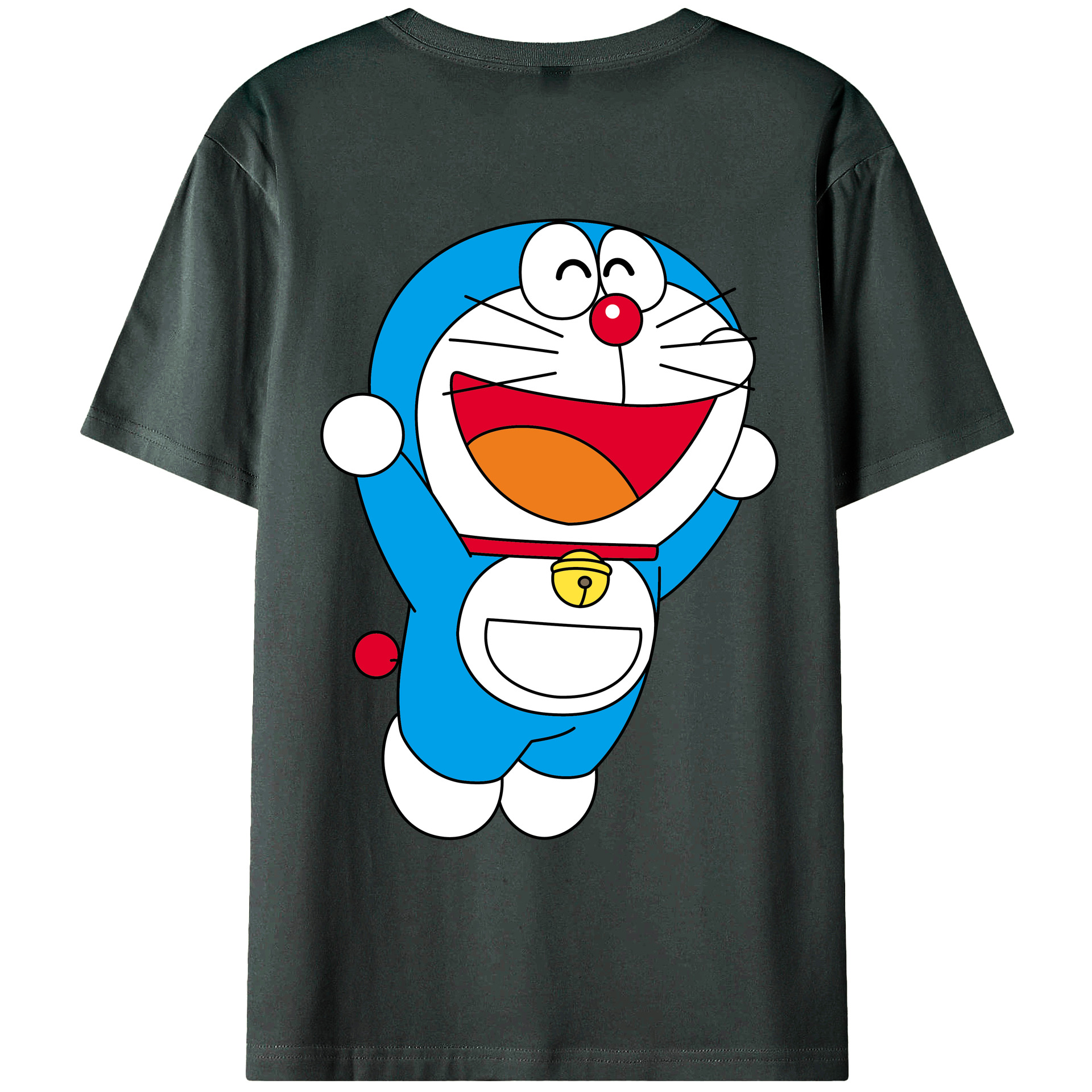 （画像用） ドラえもん Doraemon 綿100％ メンズ半袖Tシャツ（バックプリント） 通気性